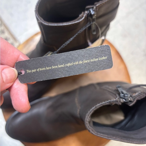 Elegant Women's Brown Ankle Boots with Buckle Detail - Picture 8 of 16